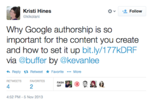 google authorship tweet question